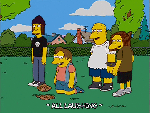 Nelson Haha Teasing Bart GIF