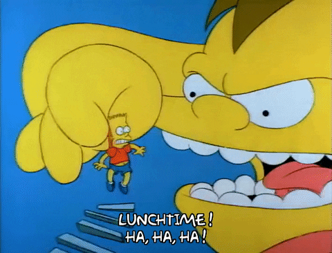 Nelson Haha Threaten Bart GIF