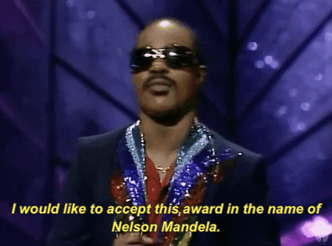 Nelson Mandela Stevie Wonder Happy Birthday GIF