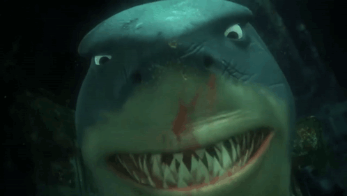 Nemo Shark Friends Smells Blood GIF