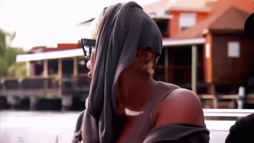 Nene Leakes Surprised Reaction Gray Hoodie GIF