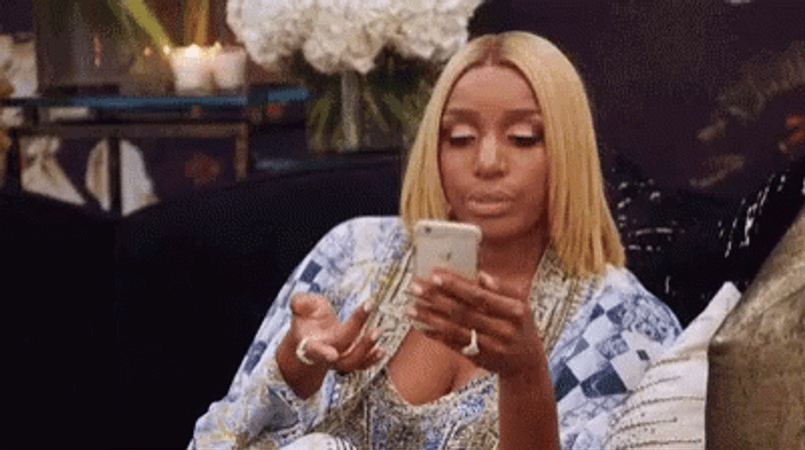 NeNe Leakes Mobile Phone Eye Rolling GIF