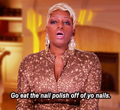 Nene The Ghetto Eat Nail Polish Of Nails GIF