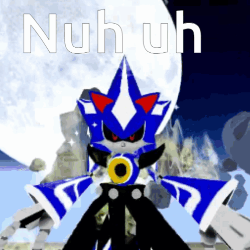 Neo Metal Sonic Nuh Uh GIF