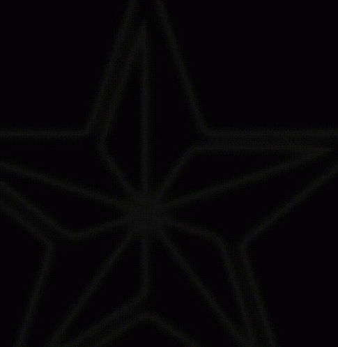 Neon Blue Star Glowing in Dark