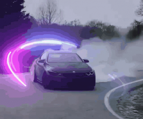 Neon Bmw Car Power Drift GIF