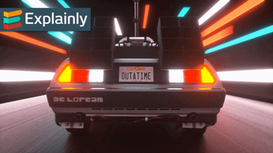 Neon Car Back To The Future GIF