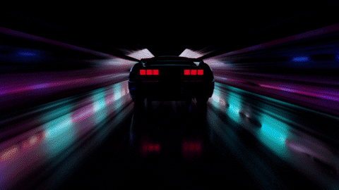 Neon Car Cyberpunk Art GIF