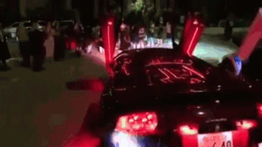 Neon Car Street Race Showcase GIF