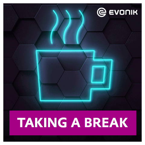 Neon Coffee Cup Taking A Break GIF