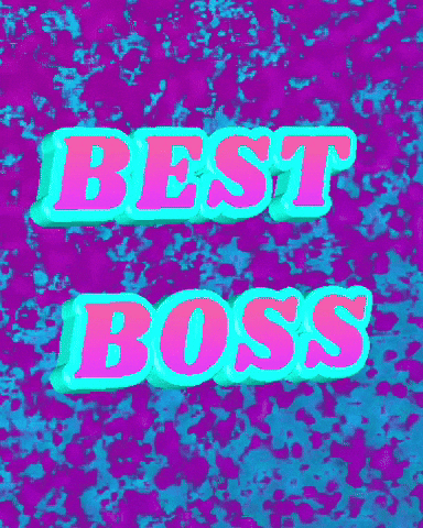 Neon Color Best Bosses Day GIF
