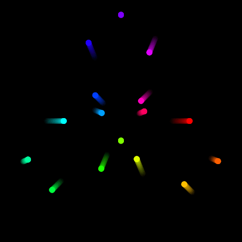 Neon Color Pointer Dots GIF