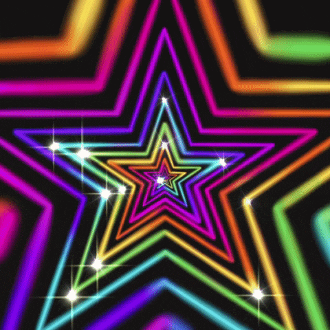 Neon Colorful Star Neon Star Gif GIF