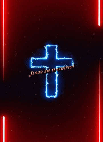 Neon Cross Jesus En Ti Confio