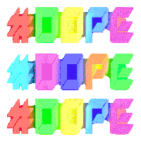 Neon Dope Sticker Neon Rainbow Sticker GIF