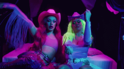 Neon Galaxy Girl Outfits GIF