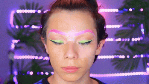 Neon Galaxy Make Up GIF