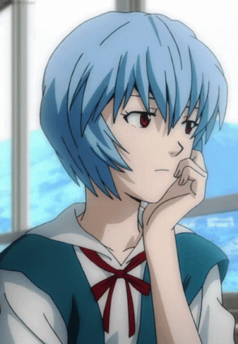 Neon Genesis Evangelion Rei Ayanami Staring GIF