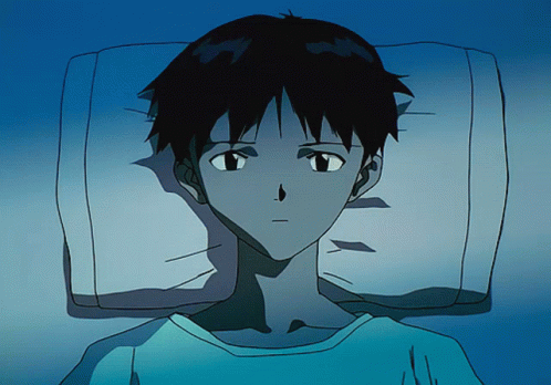 Neon Genesis Evangelion Shinji Ikari Lying In Bed GIF
