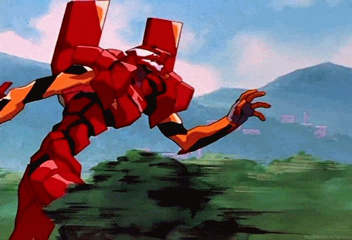 Neon Genesis Evangelion Red Evangelion Running GIF