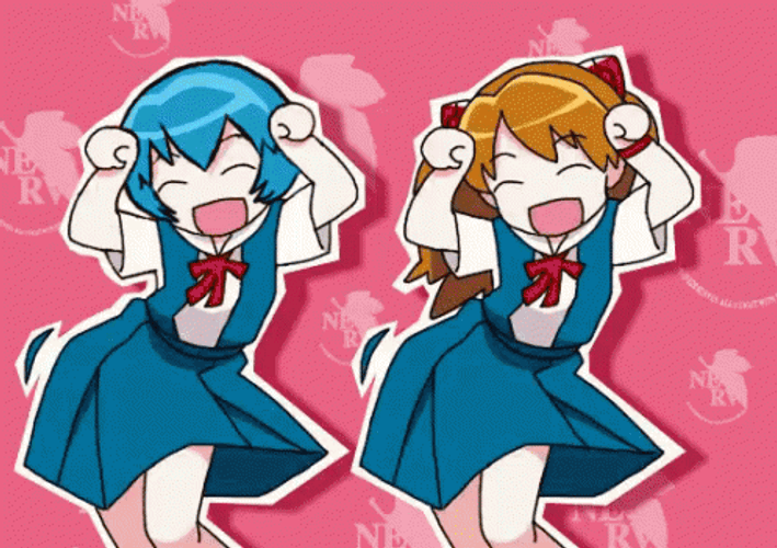 Neon Genesis Evangelion Caramelldansen GIF