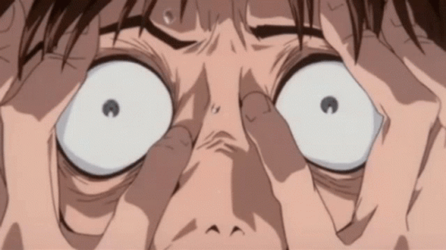Neon Genesis Evangelion Eyes Wide Open GIF