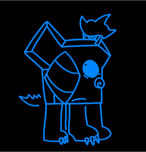 Neon Green Box With Bird on Head