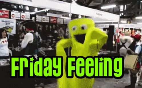 Neon Green Dance Friday Feeling GIF