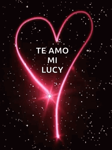 Neon Heart Saying Te Amo Mi Lucy