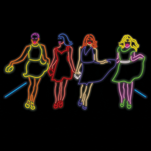 Neon La La Land Emma Stone GIF