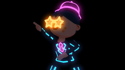 Neon Light Stick Dancing Toca Boca GIF