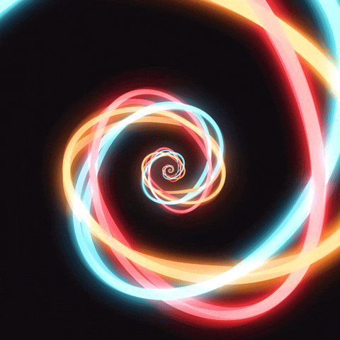 Neon Lights Hypnosis Spiral GIF