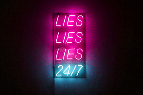 Neon Lights Lies Lies Lies 24 7 GIF