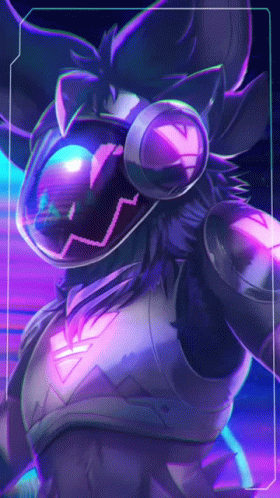 Neon Lights Protogen GIF