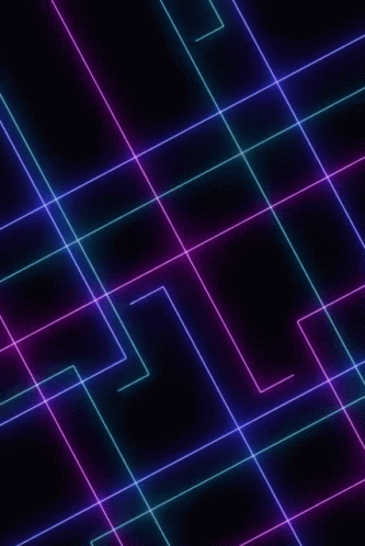 Neon Lines On A Black Background In The Style Of The 80S . GIF