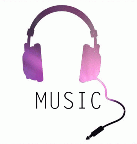 Neon Music Headphones Galaxy GIF