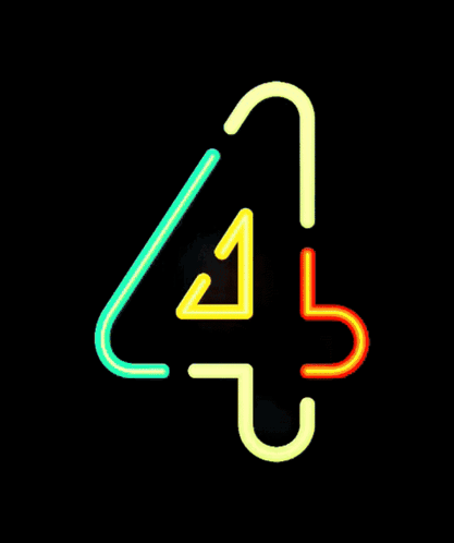 Neon Number 4