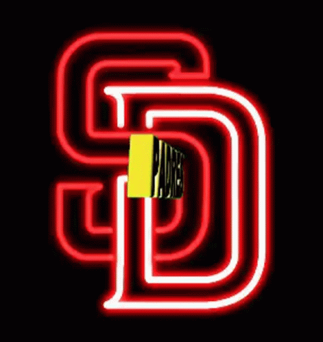 Neon Padres Sign in Yellow