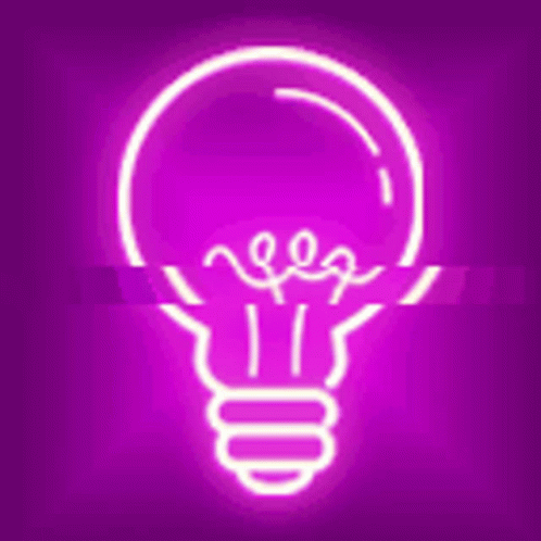 Neon Pink Light Bulb Glitch GIF