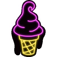 Neon Sign Neon Ice Cream Sticker GIF