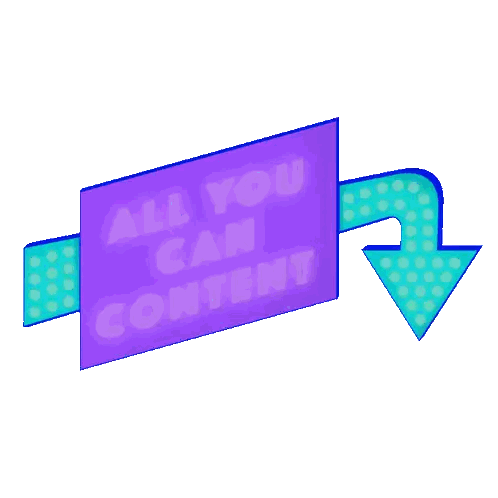 Neon Sign Saying All You Can Content