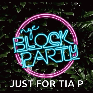 Neon Sign Saying Block Party