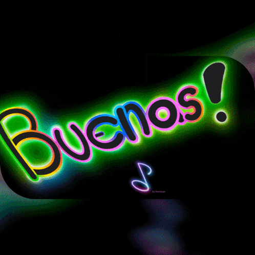 Neon Sign Saying Buenos