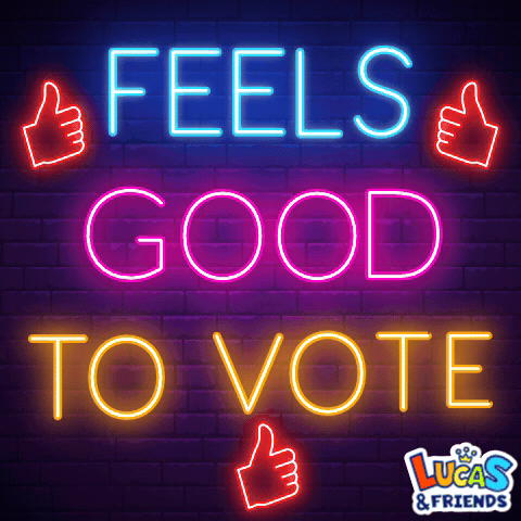 Neon Sign Saying Feels Good To Vote
