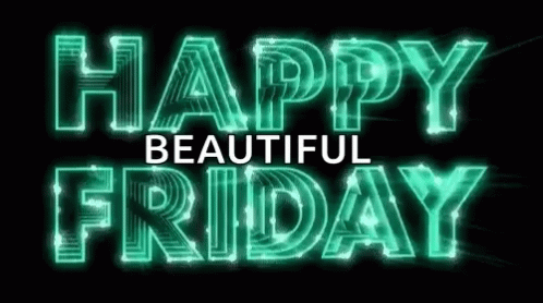 Neon Sign Saying Happy Beautiful Friday