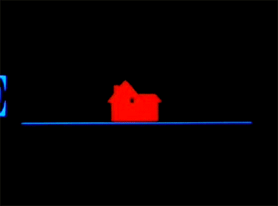 Neon Sign Saying Home Alone With Red House