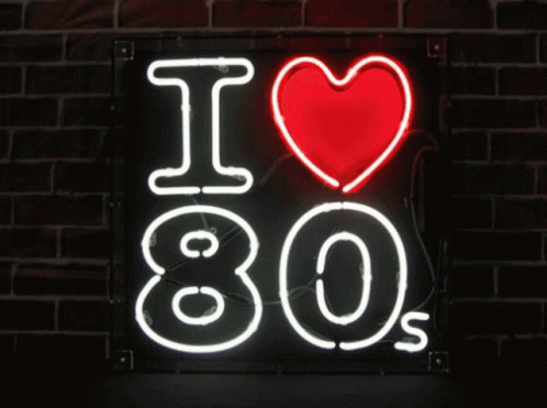 Neon Sign Saying I Love 80s
