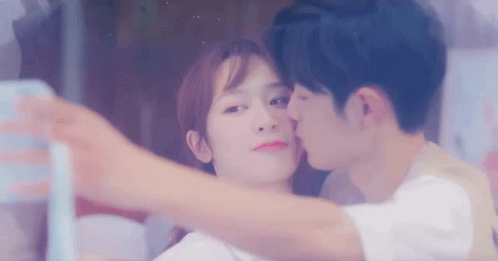 Neon Sign Saying I Woke Up Wanting To Kiss You GIF