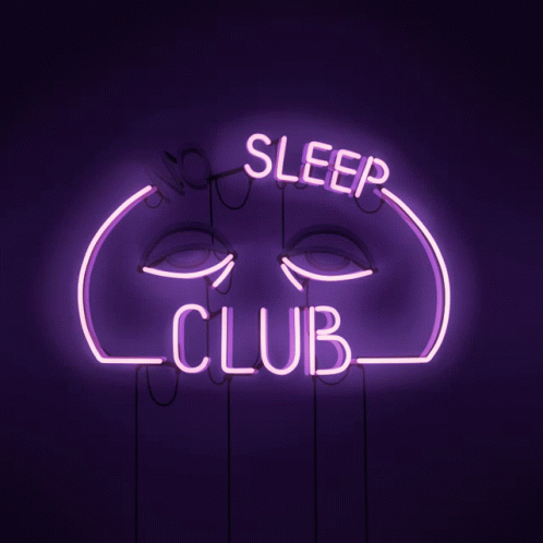 Neon Sign Saying No Sleep Club