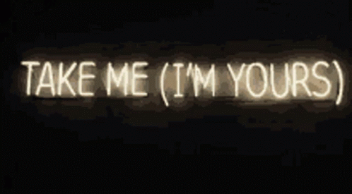 Neon Sign Saying Take Me I'm Yours